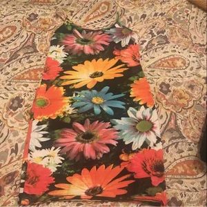 Flower print mini dress