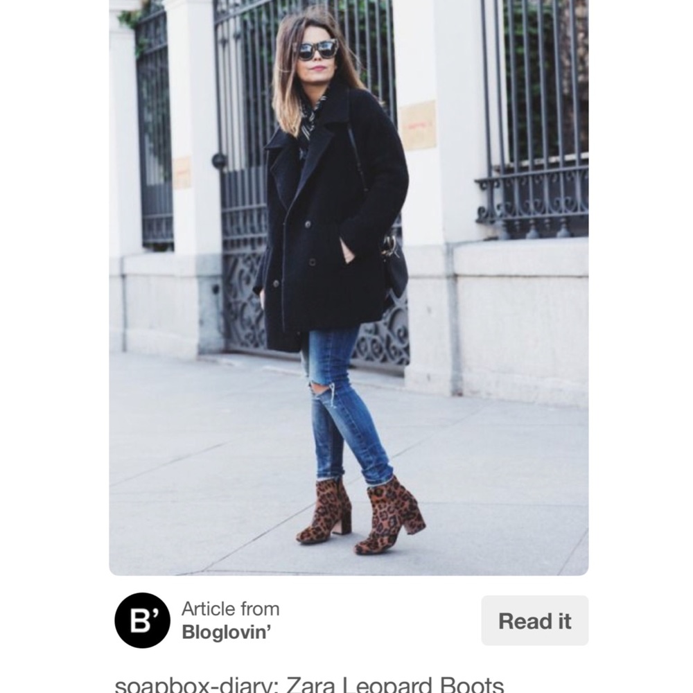 Zara Animal/Leopard Print Booties!