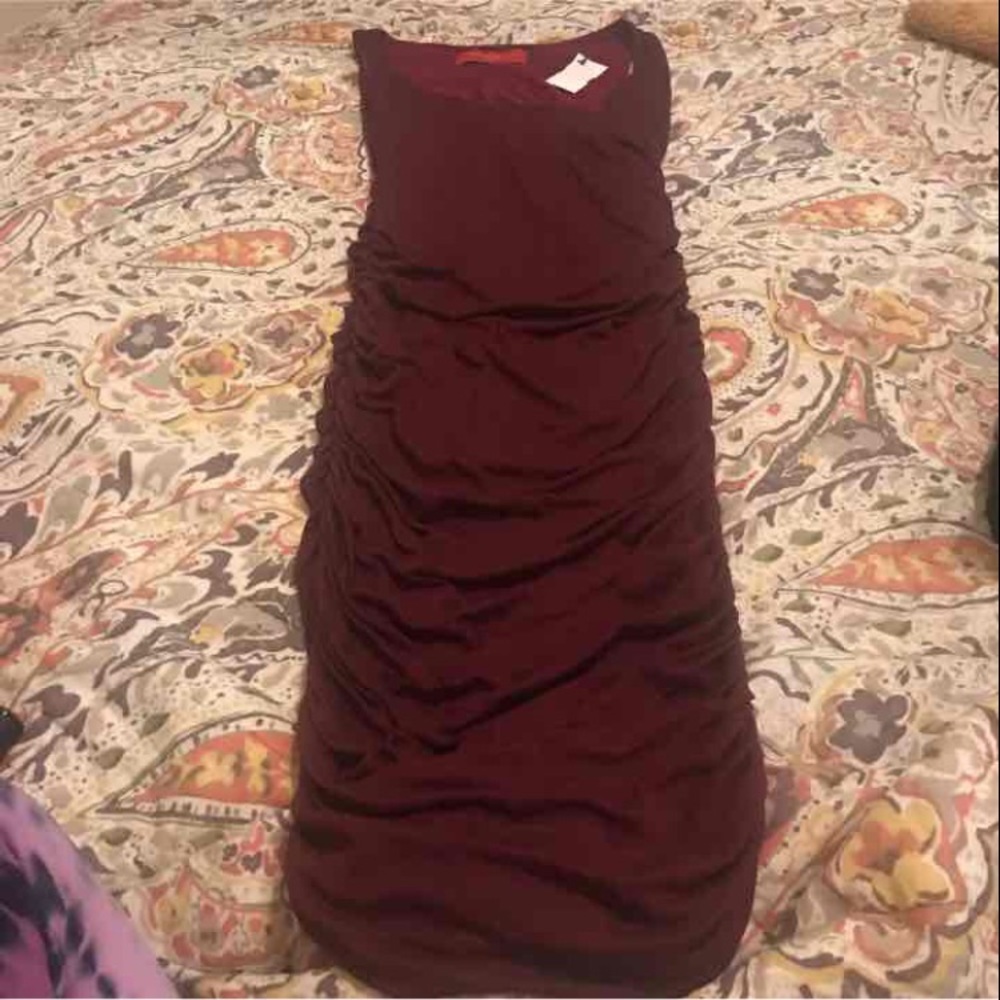 Maroon mini dress