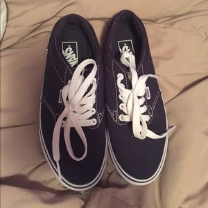 Brand new black vans, women 8