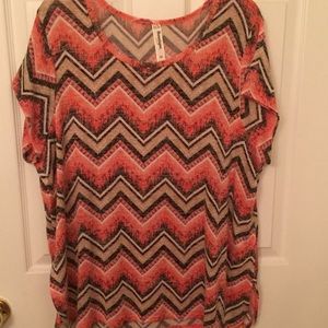 Pulse size chevron blouse