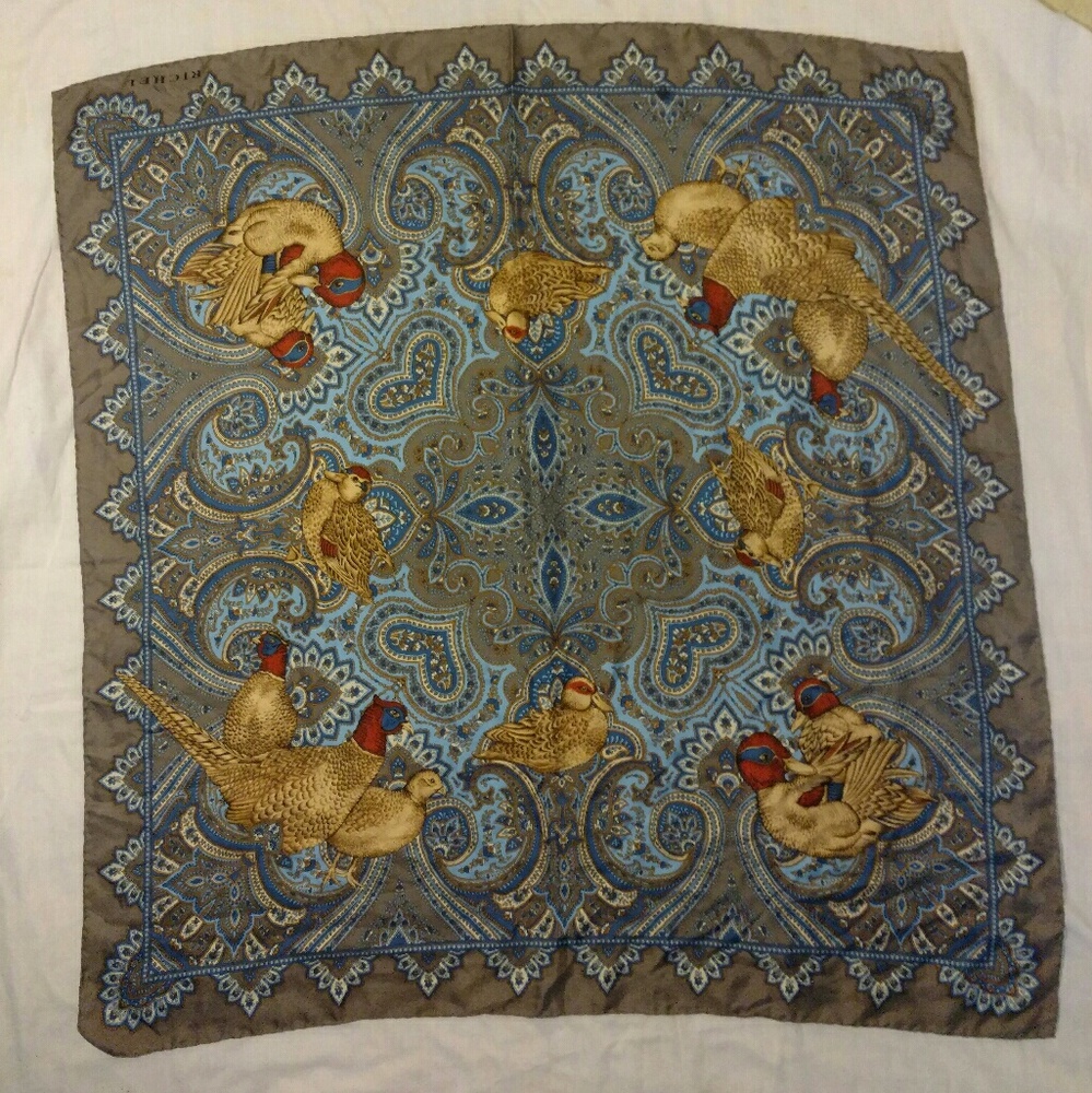 Vintage Designer Scarf by Michel; Duck Design