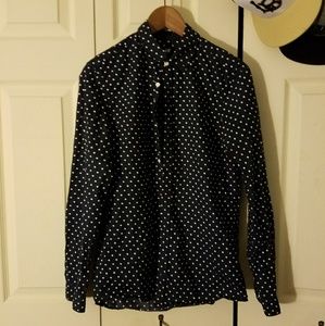 H&M polka dotted button down