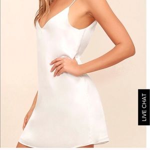 lulus silky white dress