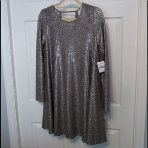 Dee Elle silver tunic/mini dress NWT