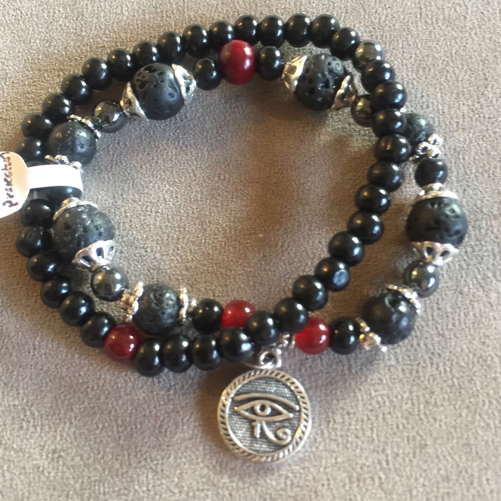 Healing Hematite and Lava Rock bracelet