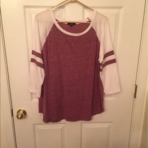 Plus size baseball Tee styled shirt