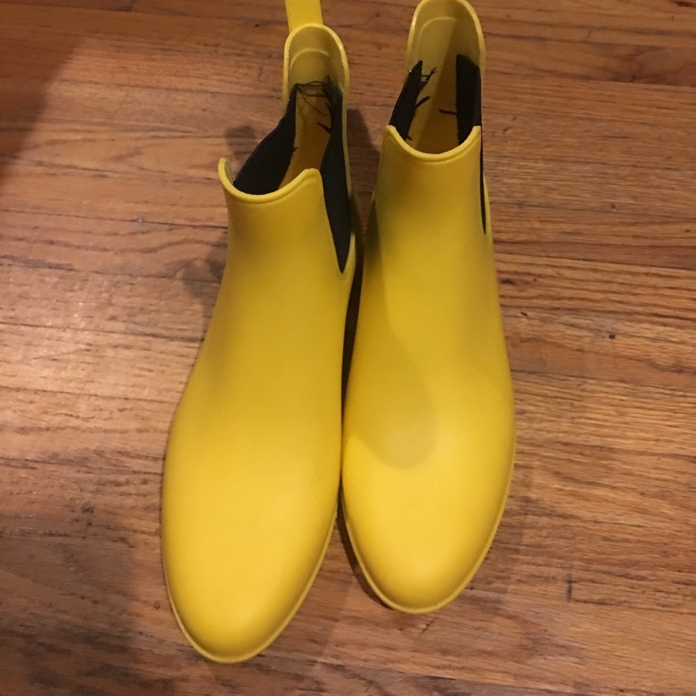 J crew yellow booties !