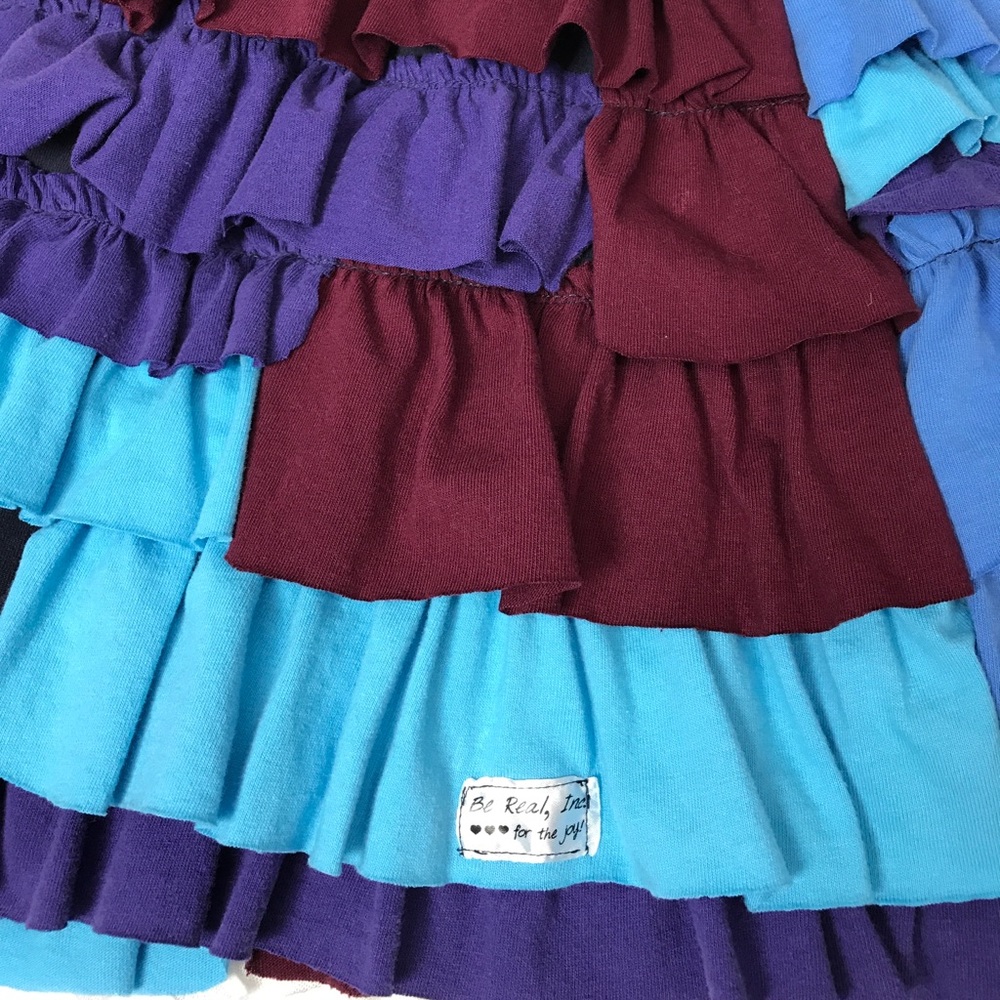 Colorful Ruffles T-shirt Knits Children 7/8 - Picture 3 of 3