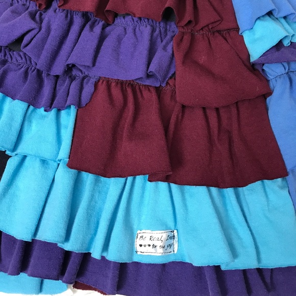 Colorful Ruffles T-shirt Knits Children 7/8 - Picture 3 of 3