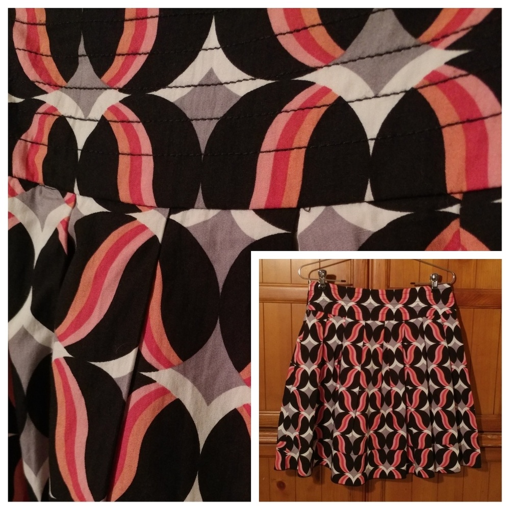 Orange, Pink, Red, Grey, Black & White - Skirt