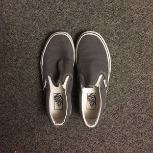 grey vans slip-ons