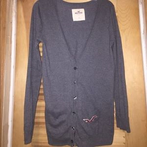 Gray cardigan from Hollister