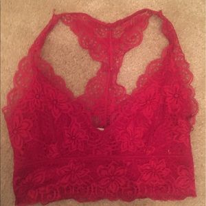 Red Lace bralette