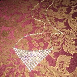 Faux Diamond Statement Necklace