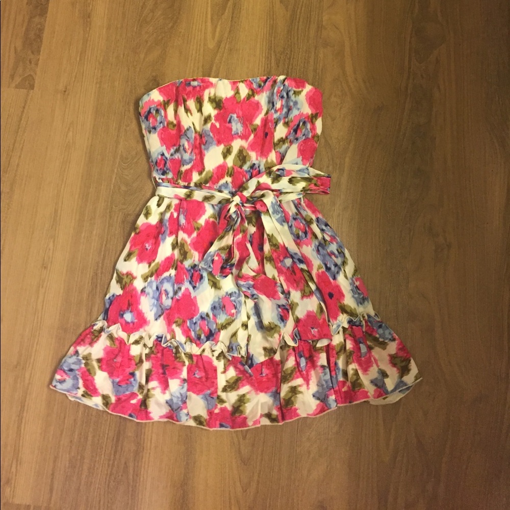 Silk Floral Mini Dress