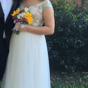 White two piece Sherri hill dress