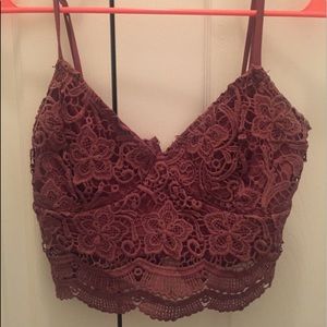 Lace Bustier Crop Top
