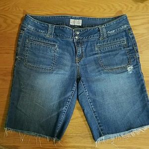 Distressed bermuda jean shorts from Aeropostale