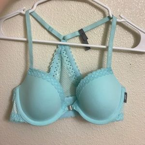 Racerback front clasp bra