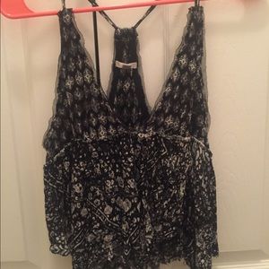 Flowy top with low neckline
