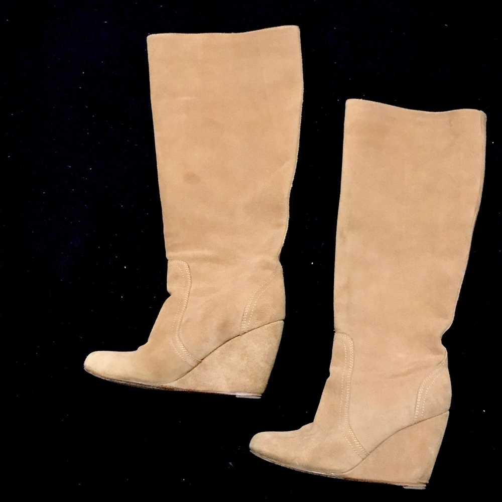 Joie Brown Suede Knee High Boots Sz 37