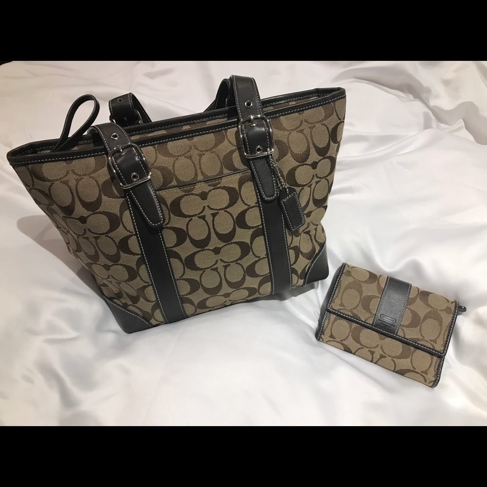 Coach tote & wallet