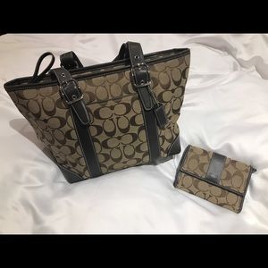 Coach tote & wallet