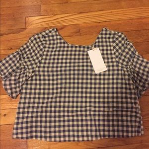 Zara Plaid Cropped Top