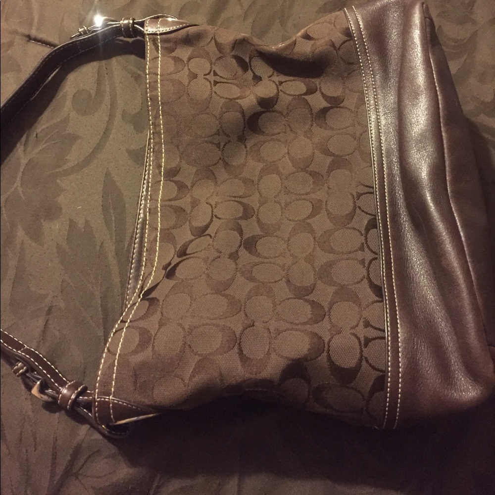 Brown authentic Coach purse