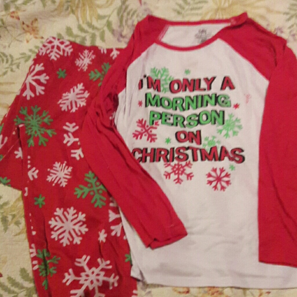 Christmas pajamas pj pants and shirt