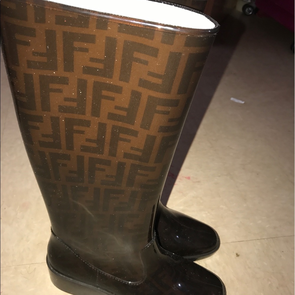 Fendi double F rain boots