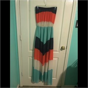 Strapless maxi dress