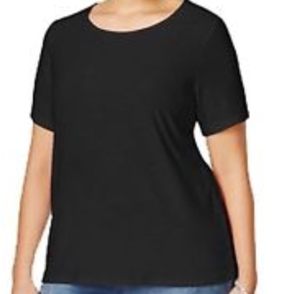 jm collection textured jacquard t shirt