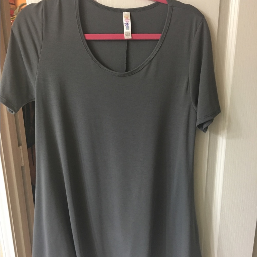 SOLID grey LuLaRoe Perfect Tee