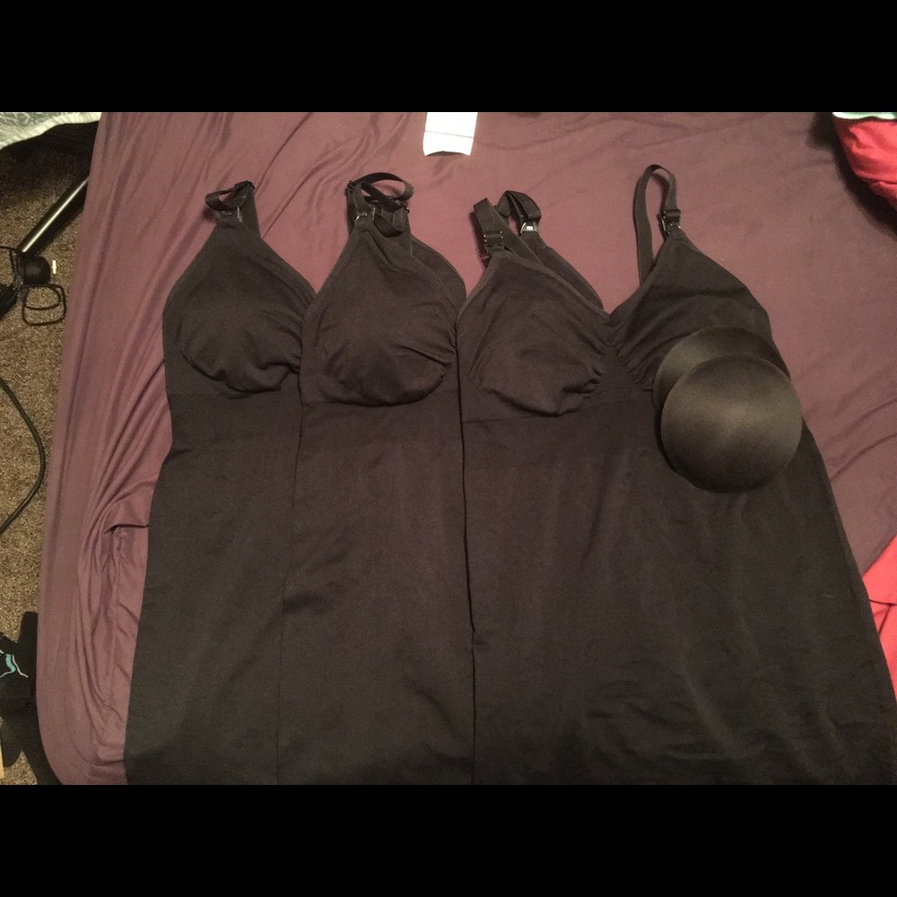 Three clip down nursing camis