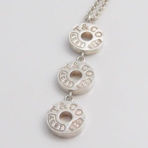 Authentic Tiffany Three Disc Drop Necklace