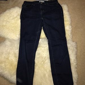 Madewell dark wash skinny jeans