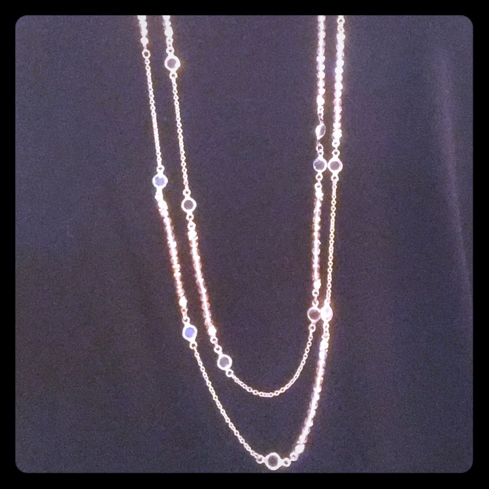 Two long, beaded wrap necklaces