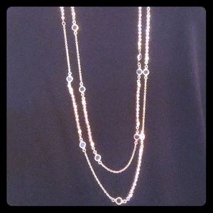 Two long, beaded wrap necklaces