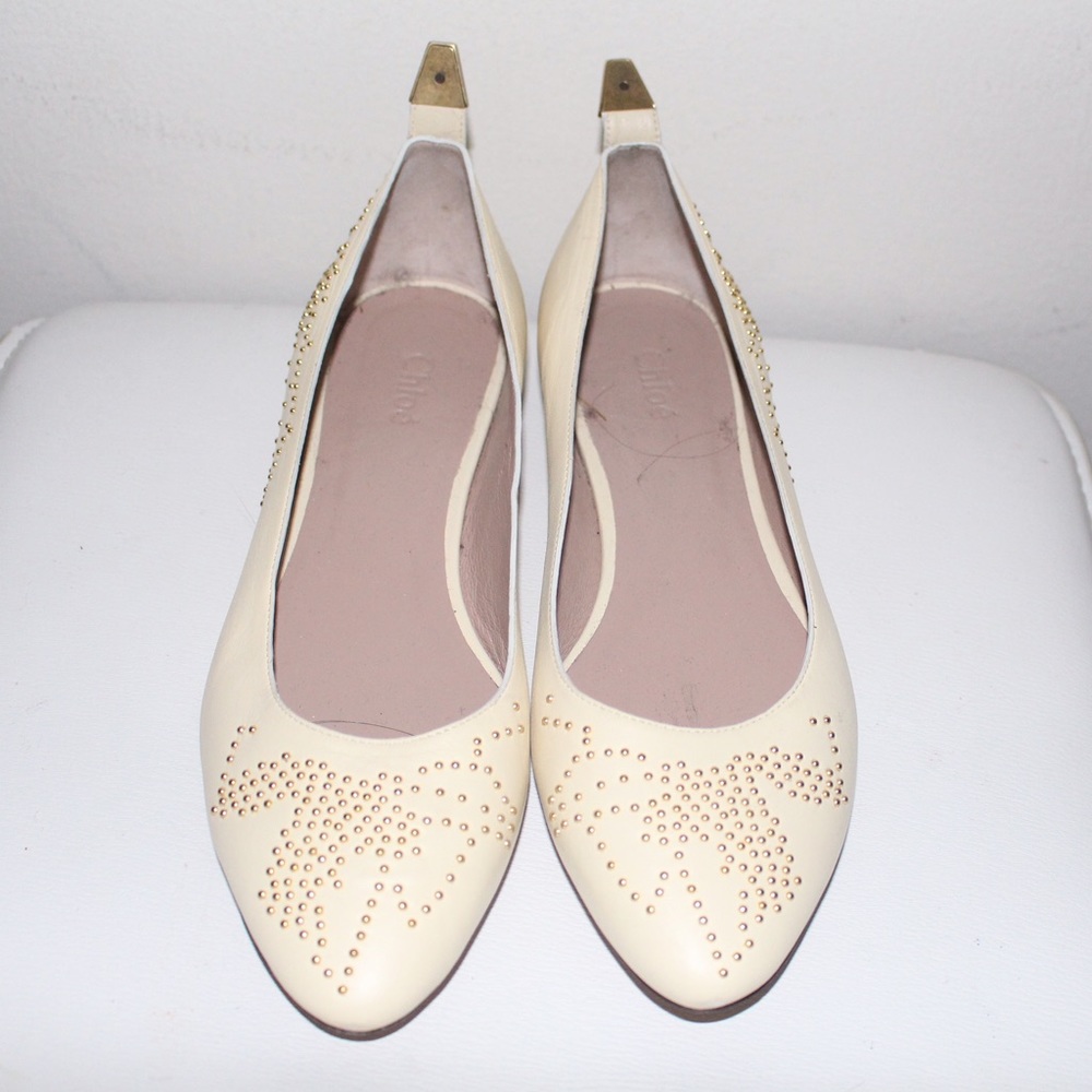 Chloe off-white flats