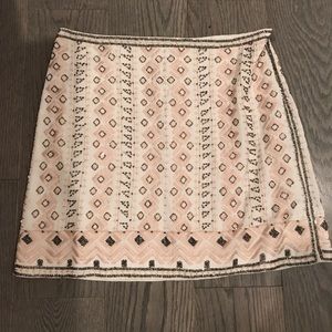 Club Monaco beaded mini skirt