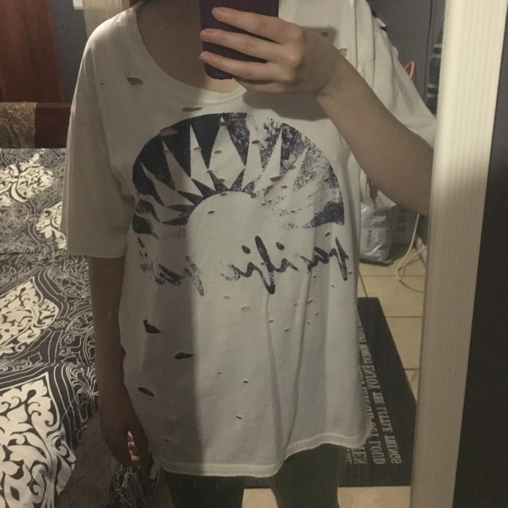 Free people holey t-shirt