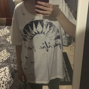 Free people holey t-shirt