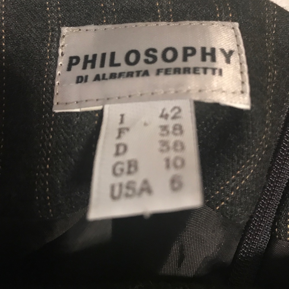 Philosophy by Alberta Ferretti pinstriped skirt!