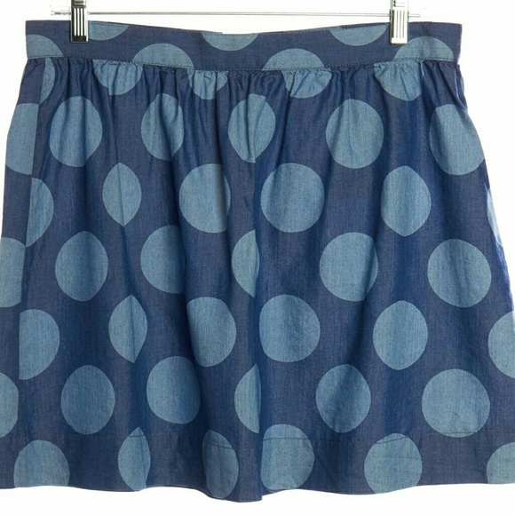 *SOLD******* 3X1 NYC chambray polka dot mini skirt - Picture 5 of 8