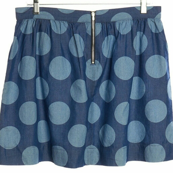 *SOLD******* 3X1 NYC chambray polka dot mini skirt - Picture 6 of 8