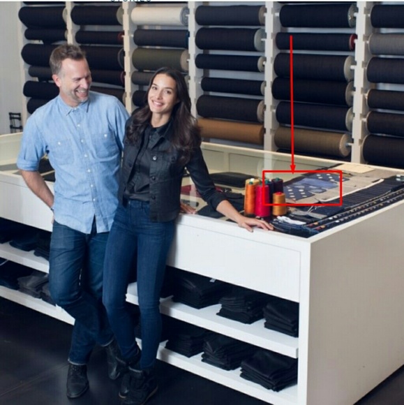 *SOLD******* 3X1 NYC chambray polka dot mini skirt - Picture 7 of 8