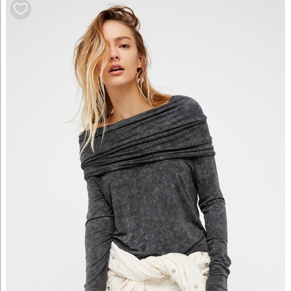WE THE FREE PEOPLE COSMO COWL NECK TOP SHIRT XS