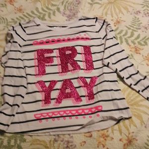 Friyay Friday shirt striped sparkles graphic tee